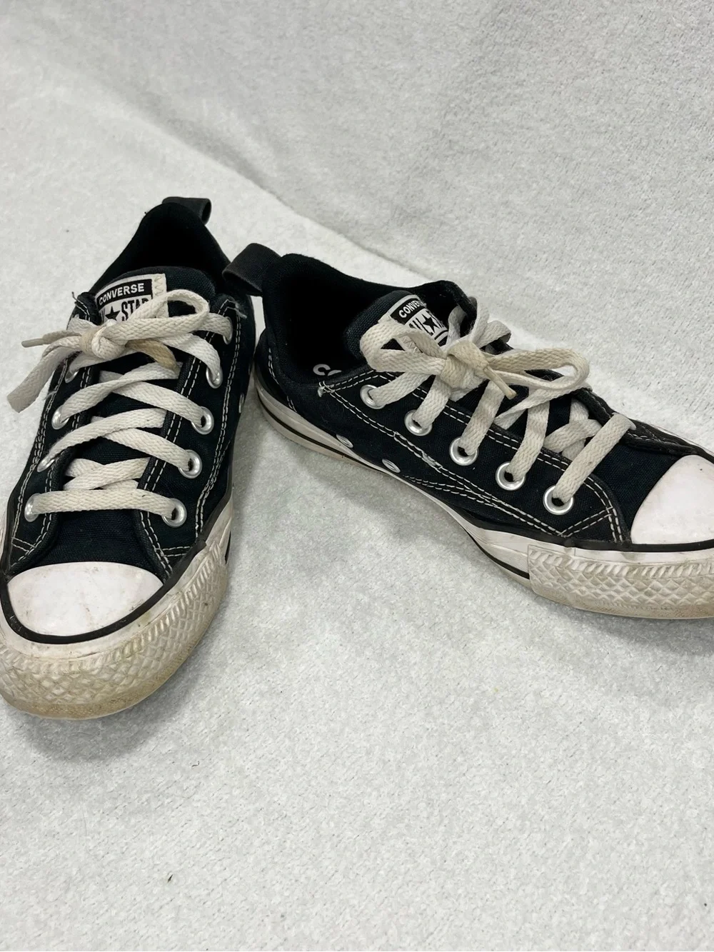 Converse Kids Black and White Low Top Sneakers